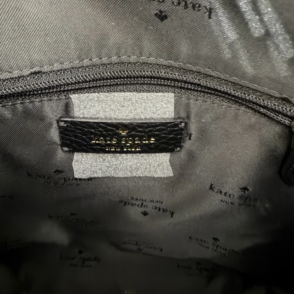 kate spade Black Pebbled Leather Hobo Shoulder Bag